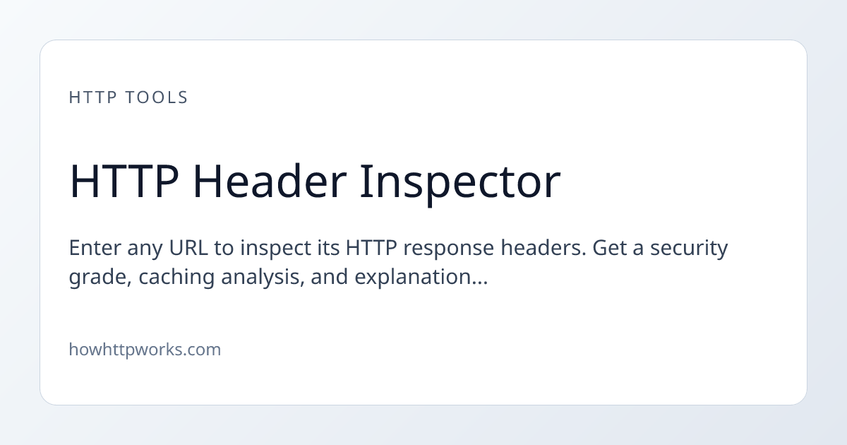 HTTP Header Inspector | How HTTP Works